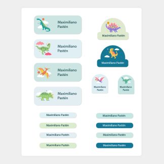 Etiquetas Adhesivas Dinosaurios