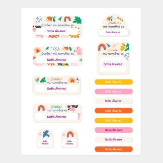 Etiquetas Adhesivas Happy Shapes