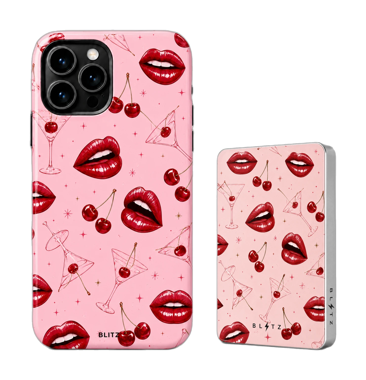 Pack Besos Cereza – Carcasa y Powerbank magnético