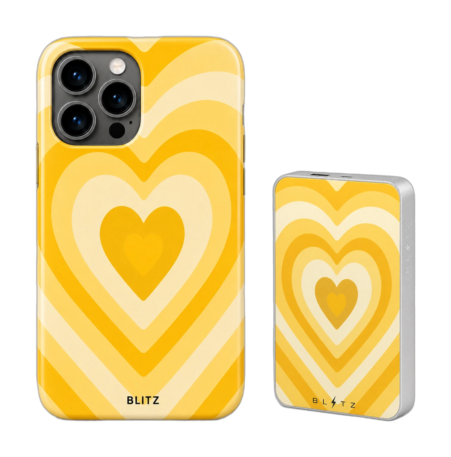 Pack Corazón Miel – Carcasa y Powerbank magnético