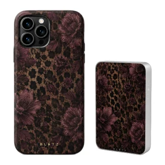 Pack Flores Leopardo – Carcasa y Powerbank magnético