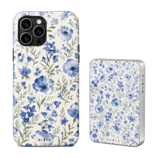 Pack Flores Toile – Carcasa y Powerbank magnético