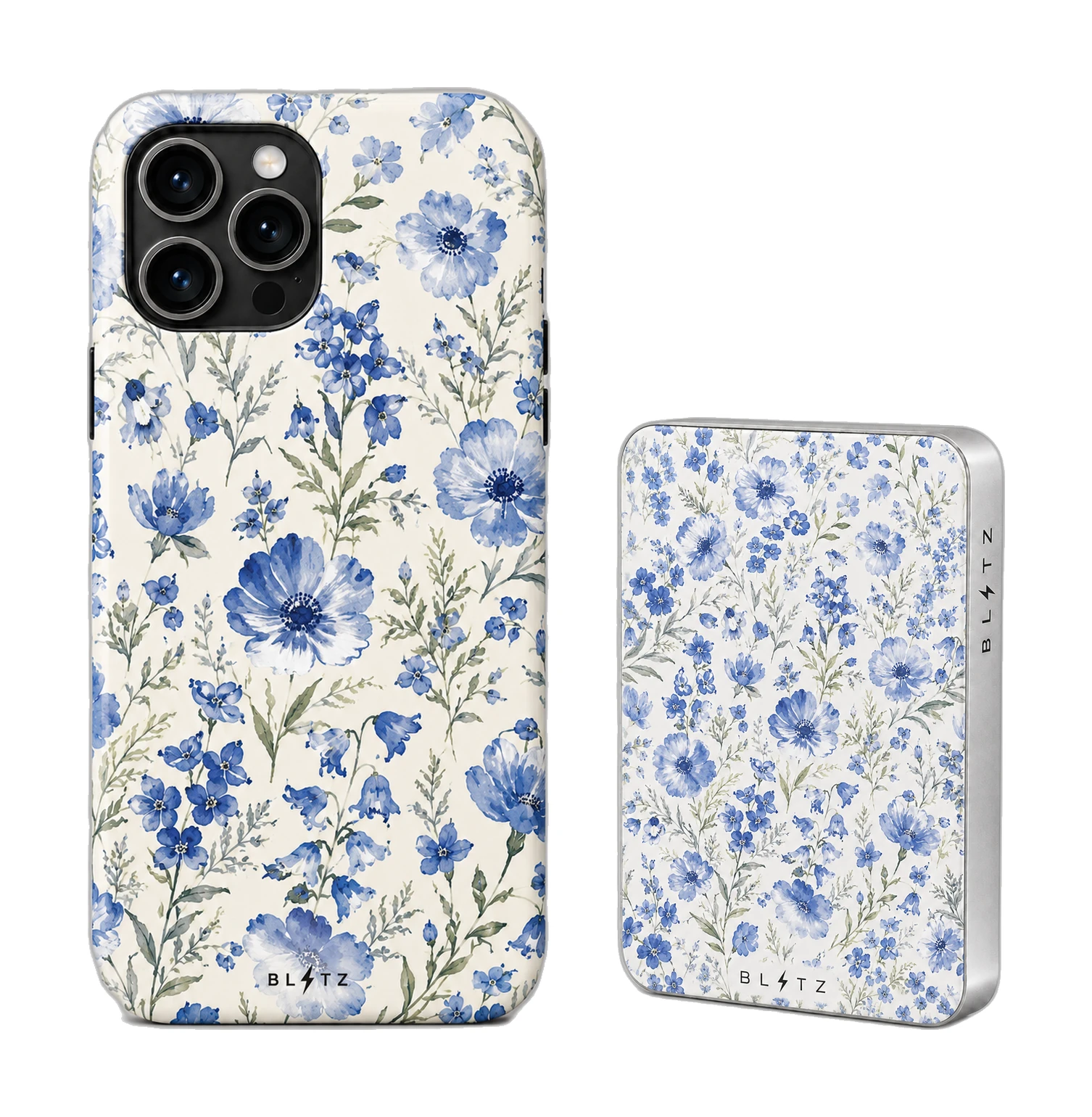 Pack Flores Toile – Carcasa y Powerbank magnético