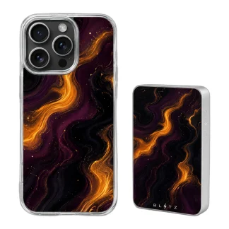 Pack Mármol Ámbar – Carcasa y Powerbank magnético