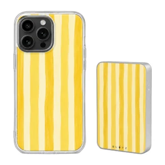 Pack Rayas Miel – Carcasa y Powerbank magnético