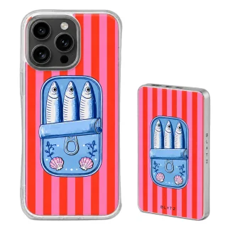 Pack Sardinas Rosa – Carcasa y Powerbank magnético
